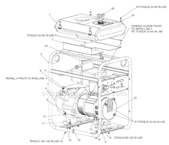 Page A Diagram and Parts List for H650CS Type 0 Porter Cable Generator
